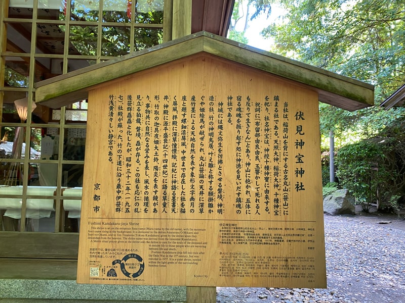 伏見神宝神社の駒札